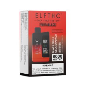 elf thc thc8000 8g black skull gelato punch