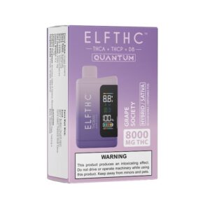 elf thc thc8000 8g grape society